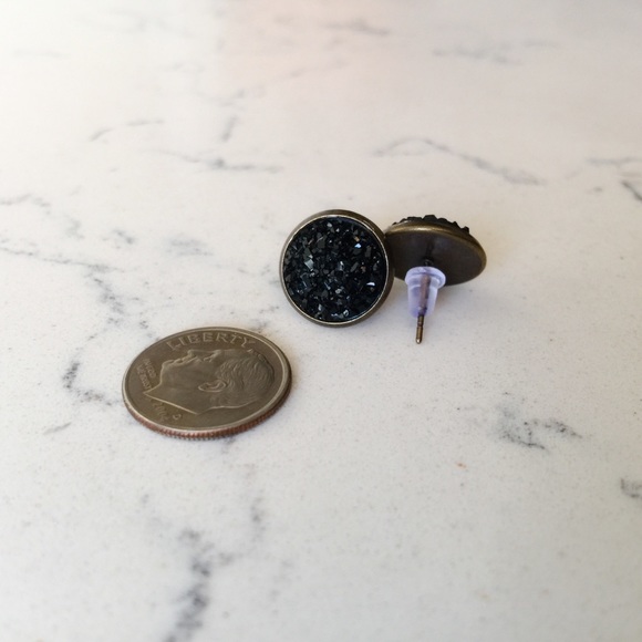 🖤 Black Druzy Studs 3/$18 - Picture 2 of 2